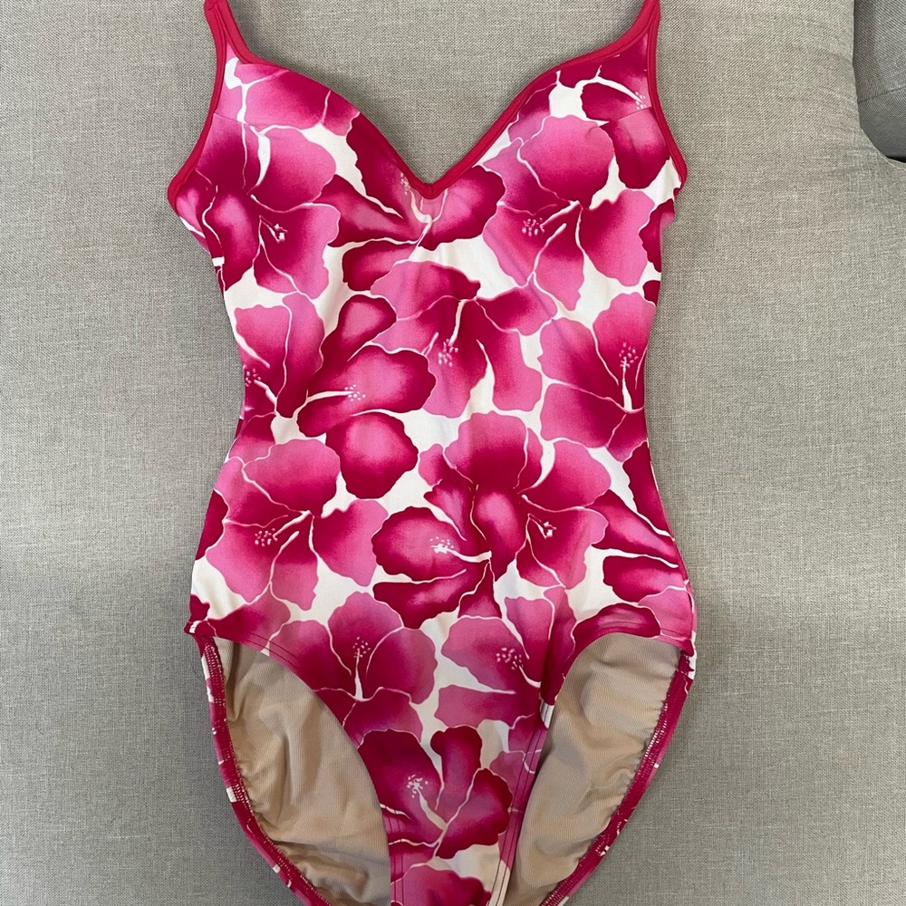 Christina Pink Floral One Piece Swimsuit